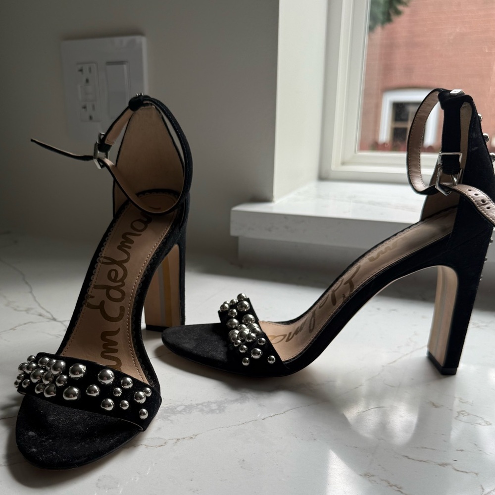 Sam Edelman Black Studded Heels